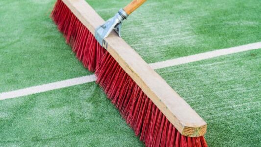 Brushing in the Synthetic Turf Sand